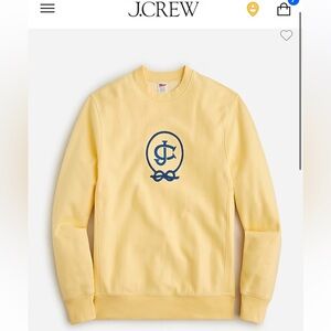 J Crew Heritage Fleece Embroidered Monogrammed Sweatshirt